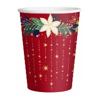 Kerstversiering bekers van 270 ml - 6 stuks
