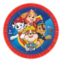 Blauwe P'troll Patrol' borden van 23 cm - 8 stuks