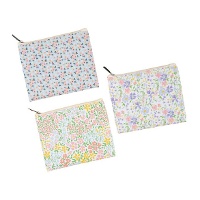 Portemonnee met bloemen van 12,5 x 10,5 cm - 1 stuk