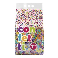 Zak met multicolor confetti - 1 kg