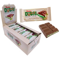 Chocolade gevuld met pismaniye deeg en pistachenoten van 51 gr - 24 stuks