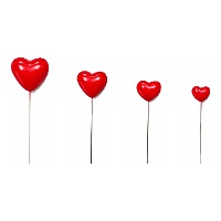 3D-hartenprikkers - 20 stuks