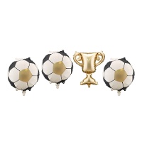 Globo de campeón de Fútbol de 33 cm - 4 unidades