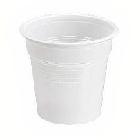 Witte plastic bekers van 80 ml - 50 stuks