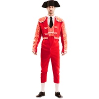 Rood torero kostuum met montera voor volwassenen