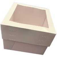 Doos van 30 x 30 x 31 cm voor taart met verstelbare hoogte en venster - Azucren