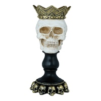 Kaarsenhouder met schedel van 25 x 12 cm
