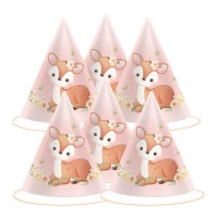Hertenbaby hoedjes - 6 stuks