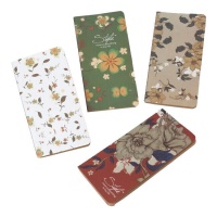 Notitieboekjes met assortiment van bloemenkleuren - 4 stuks
