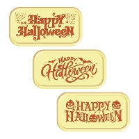 Witte chocolade Halloween bord - 75 stuks