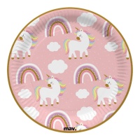 Magische Eenhoorn borden 22,7 cm - 8 stuks
