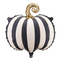 Zwart-witte pompoenballon van 39 x 38 cm