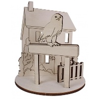 3D houten figuur Magieschool 17 x 23 cm - Artis Decor