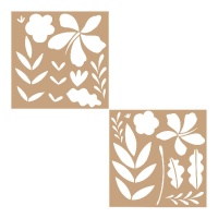 Bloemmotief Stencil Templates 20 x 20 cm - Artemio - 2 stuks