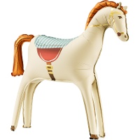 Crèmekleurige paardenballon van 68,5 cm