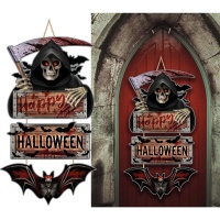 Bord met Happy Halloween van de Dood