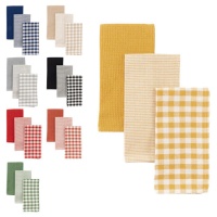 Keukenhanddoeken met gekleurde ruiten - 3 stuks