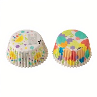 Cupcakevormpjes met konijntjes en vrolijke eieren - Decora - 36 stuks