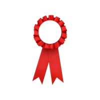 Aanpasbare rode broche - 1 stuk