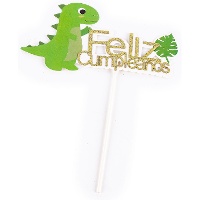 Topper voor verjaardagstaart met Dinosauriërs