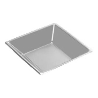 Zilveren 18 cm diepe plastic borden - 5 stuks