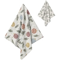 Keukendoek met kerstballen - 1 stuk