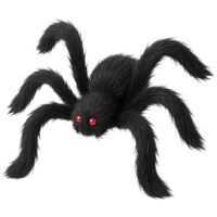 Zwarte spin van 90 cm met rode ogen