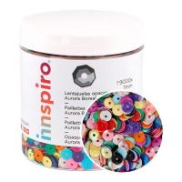 Assortiment van matte pailletten van 7 mm - Innspiro - 120 gr