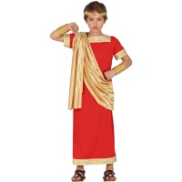 Romeins kostuum in rood en goud voor kinderen