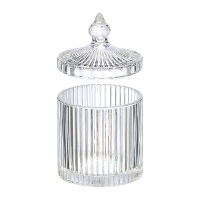 Bonbonnière van 14 x 8,5 x 8,5 cm met strepen