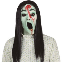 Spookmeisje masker met haar