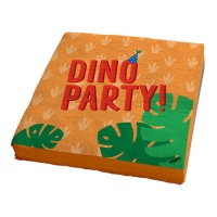 Dino feest servetten 16,5 x 16,5 cm - 20 stuks