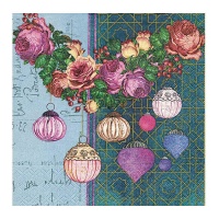 Servetten met romantische versieringen van 16,5 x 16,5 cm - 20 stuks