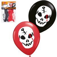 Bloederige Schedel Latex Ballonnen - 6 Stuks