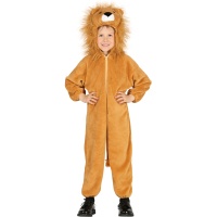 Kind leeuw onesie kostuum met capuchon