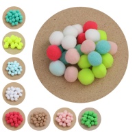2 cm gekleurde pompons - 25 stuks