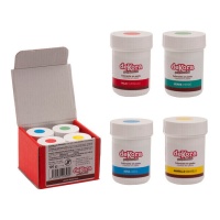 Fondant glazuur set 4 kleuren 120 gr - Dekora