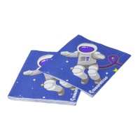 Astronaut verzamel servetten 16,5 x 16,5 cm - 12 stuks