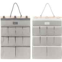 Hangende kastorganizer van 50 x 36 cm grijs - 10 vakken - 1 stuk