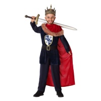 Kostuum van een middeleeuwse rode koning voor kinderen