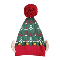 Rood en groen elf kerstmuts