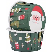 Kerstboom cupcake vormpjes van 5 cm - 50 stuks