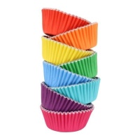 Regenboogkleurige cupcakevormpjes - PME - 100 stuks