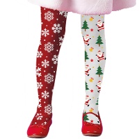 Kinder Kerstboom en sneeuwvlokken panty's