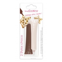 Chocoladestiften decoratieset 25 gr - ScrapCooking - 2 stuks