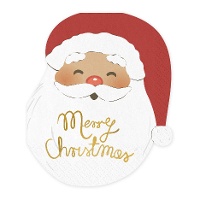 Kerstman Kerstservetten van 13,4 x 16 cm - 12 stuks