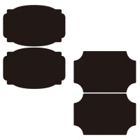 Stickers om op te schrijven met krijtbord effect 11 x 7,8 cm - 6 stuks