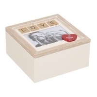 Fotolijst 20 x 20 x 10 cm in Love doos
