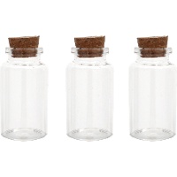 Glazen pot 5 x 3 cm - 3 stuks