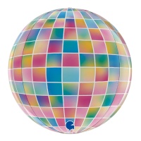 38 cm gekleurde discobal orbz ballon - Grabo